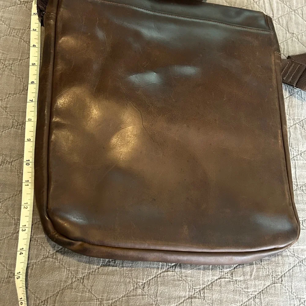 Waterfield Designs Muzetto Messenger Bag Brown Leather Waxed Canvas Made in‎ SF